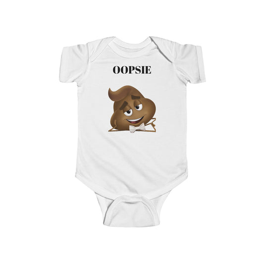 Infant Bodysuit with Funny Oopsie Design, Cute Baby Gift, Baby Shower Outfit, Newborn Apparel, Fun and Playful Clothing