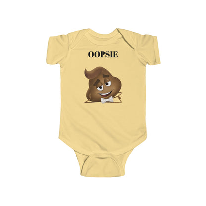 Infant Bodysuit with Funny Oopsie Design, Cute Baby Gift, Baby Shower Outfit, Newborn Apparel, Fun and Playful Clothing