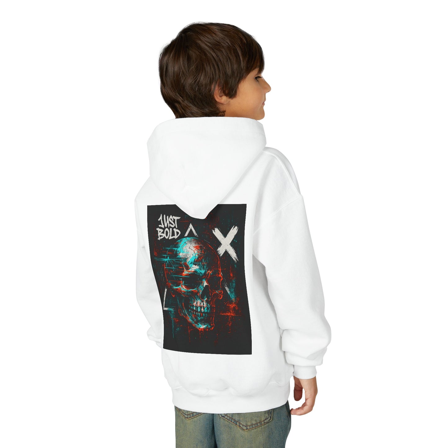 Youth Bold Graphic Hoodie, Trendy Sweatshirt for Teens, Stylish Pullover for Everyday Wear, Unique Gift for Birthdays, Cool Streetwear