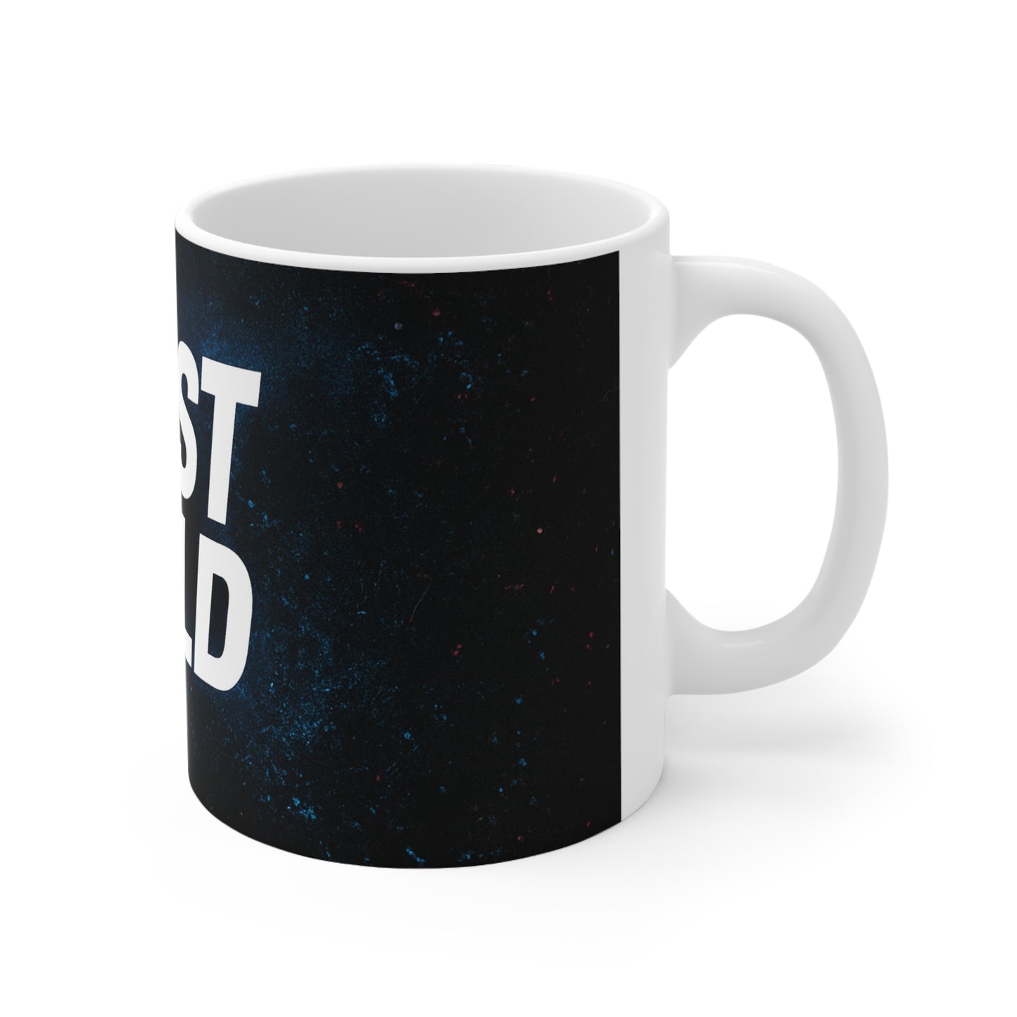 JustBold coffee branded mug