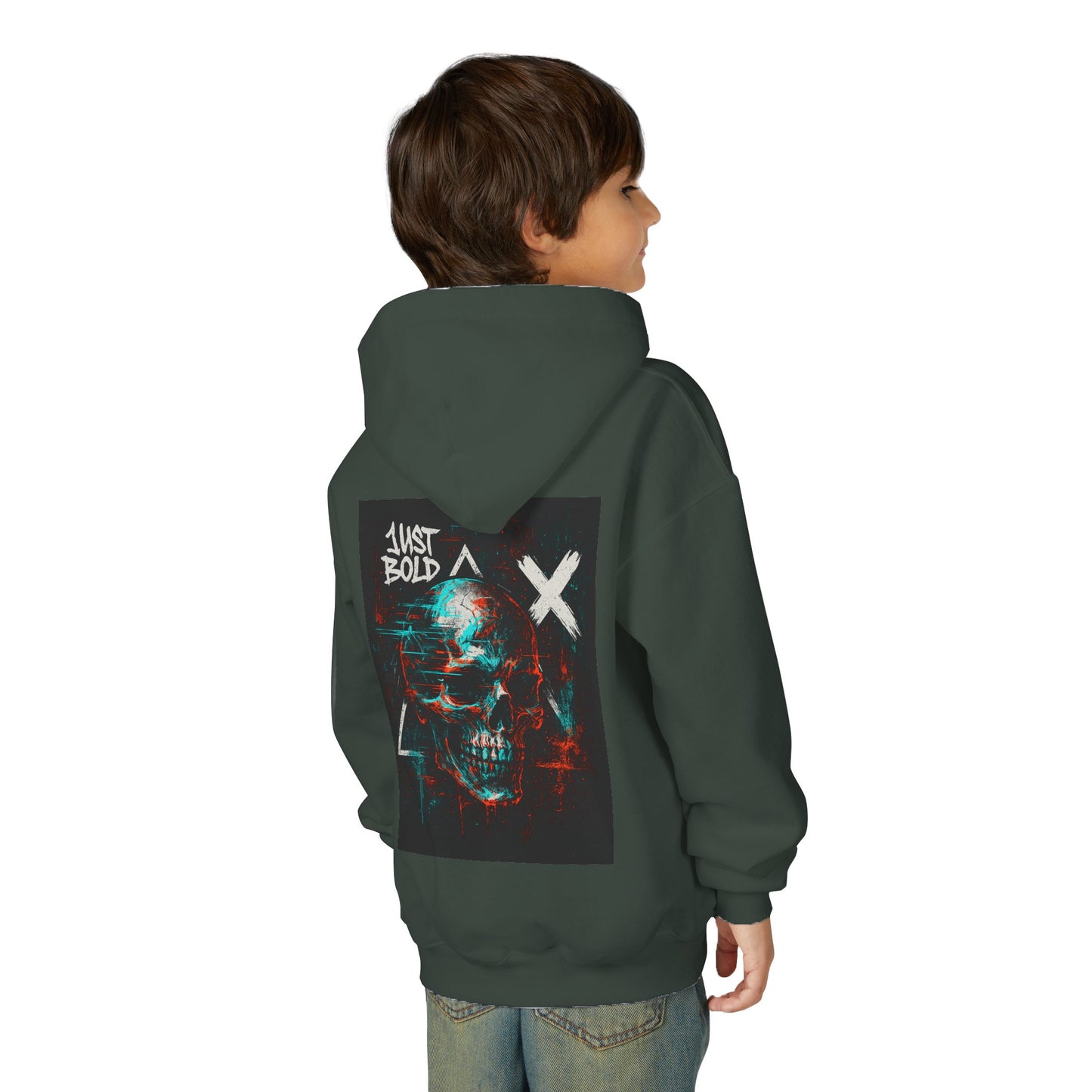 Youth Bold Graphic Hoodie, Trendy Sweatshirt for Teens, Stylish Pullover for Everyday Wear, Unique Gift for Birthdays, Cool Streetwear