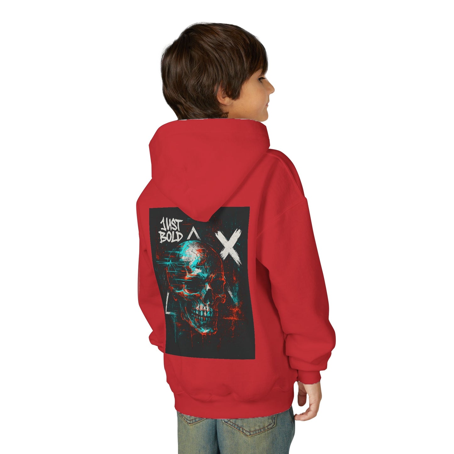 Youth Bold Graphic Hoodie, Trendy Sweatshirt for Teens, Stylish Pullover for Everyday Wear, Unique Gift for Birthdays, Cool Streetwear